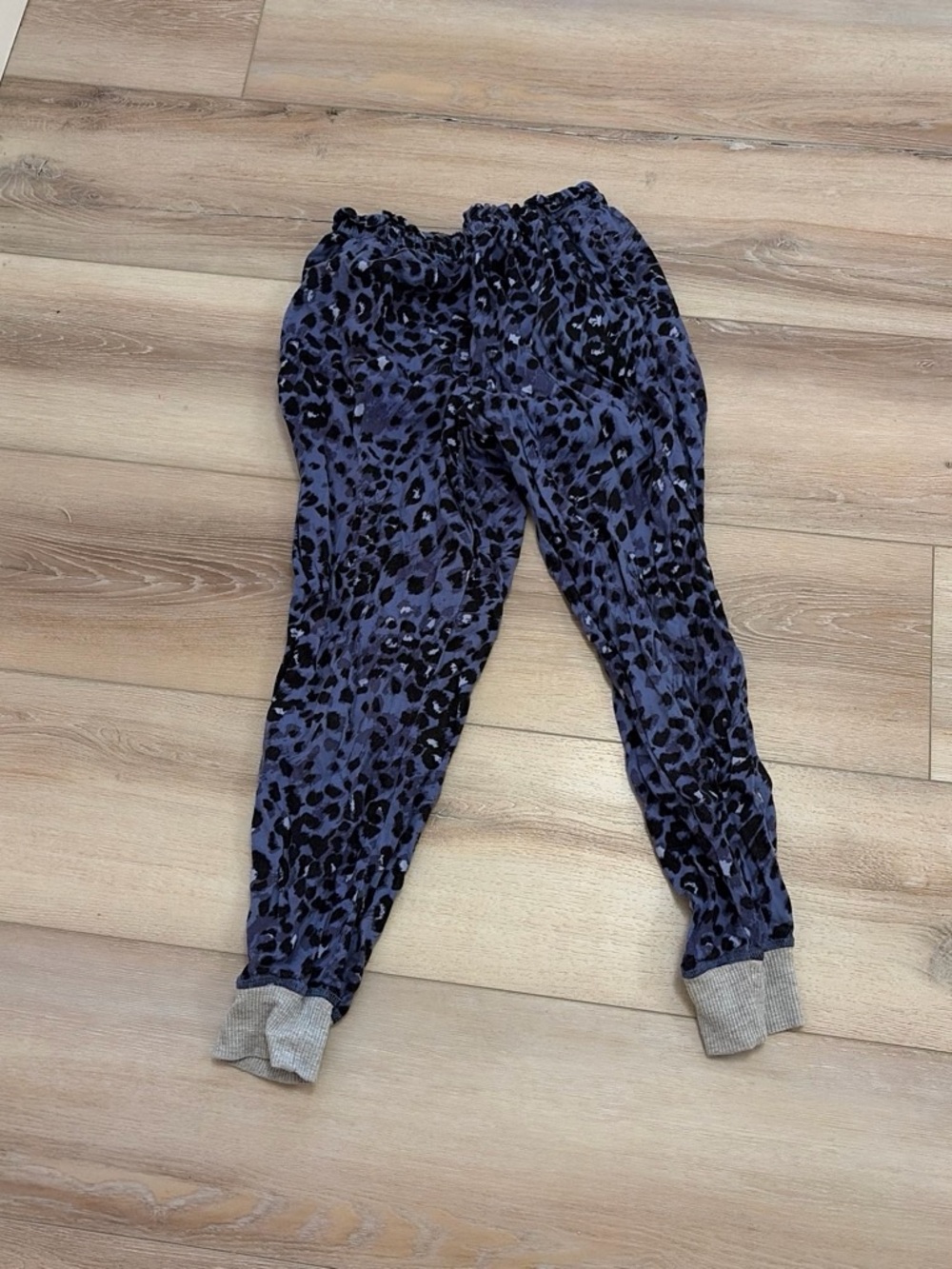 Purple Leopard Print Jogger Pants